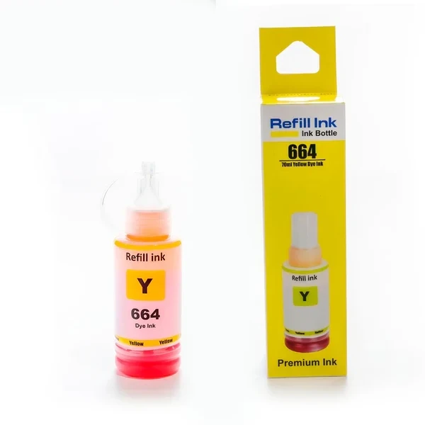 [664Y] Tinta Refill para Epson 664 Calidad Premium de 70ml (Amarillo)