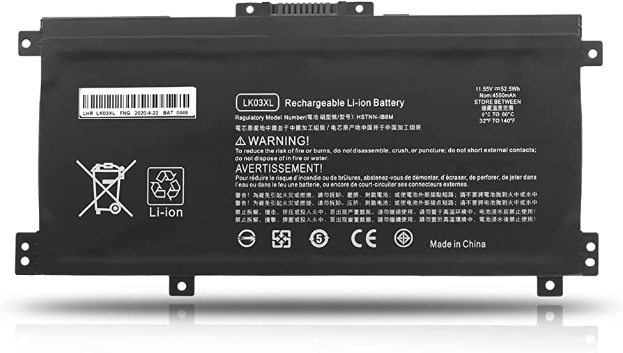 [B132] Bateria para Laptop HP LK03 Interna 15.5v 55.8WH
