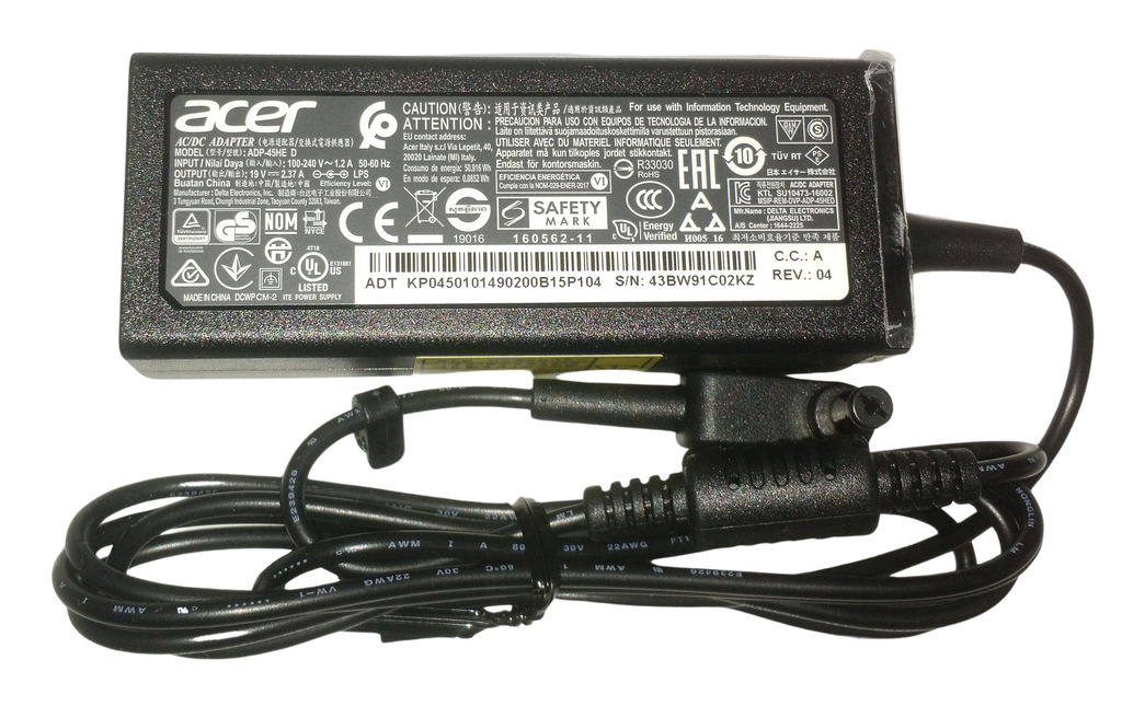 [C101] Cargador para Laptop ACER 19V 2.37A Generica A1 5.5*1.7mm 45W