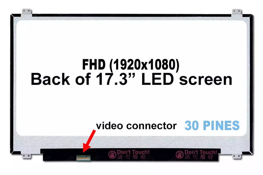 [P025] Pantalla para Laptop 17.3 SLIM 30 Pines NANO 60HZ IPS Resolucion 1920x1080