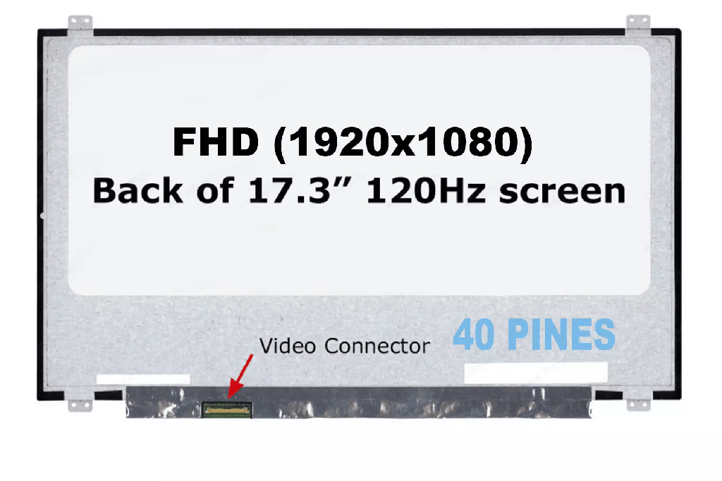 [P024] Pantalla para Laptop 17.3 SLIM 40 Pines NANO 144HZ/120HZ IPS Resolucion 1920x1080