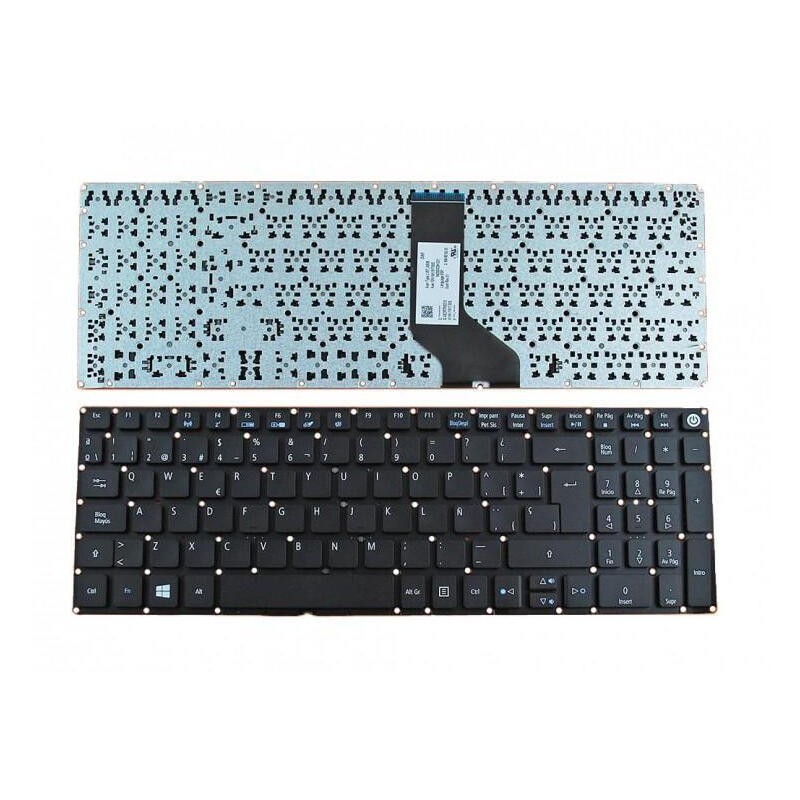 [T004] Teclado para Laptop Español ACER ASPIRE E5-573G E5-722 Negro Boton de Encendido Numerico