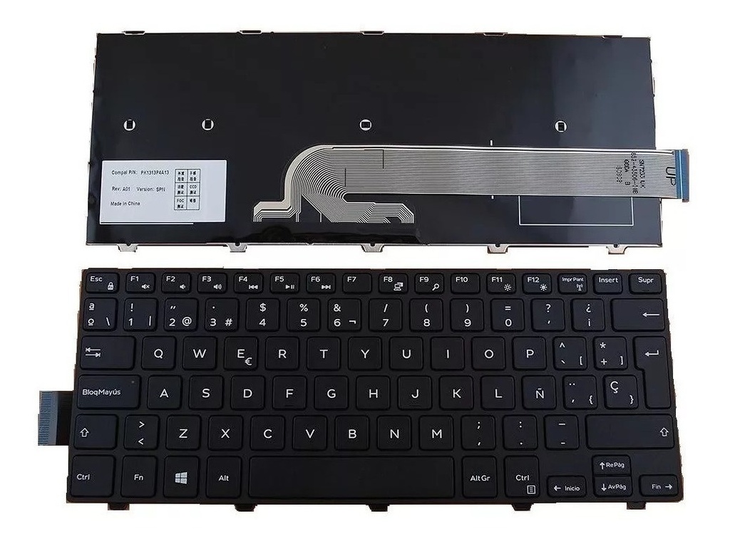 [T027] Teclado para Laptop Español DELL 14-3000 3441 /14-700 14-5445 No Numerico