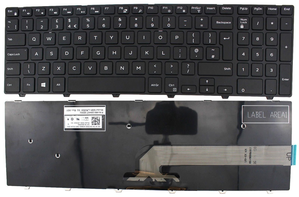 [T019] Teclado para Laptop Español DELL INSP15-3000 -15 3541-15 3542 Negro Numerico