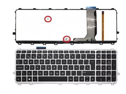 [T035] Teclado para Laptop Español HP 15J 17J ENVY TOUCHMART Iluminado Frame Numerico