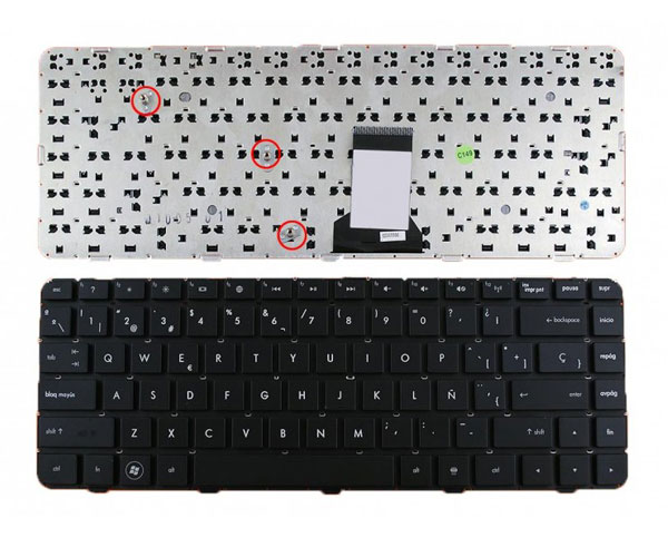 [T057] Teclado para Laptop Español HP DM4 DV5-2000 Negro No Numerico