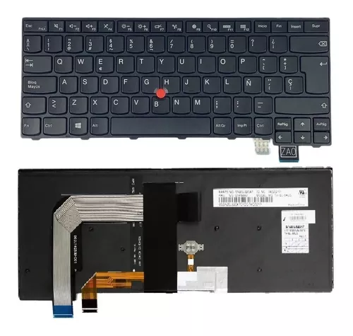 [T089] Teclado para Laptop Español LENOVO THINKPAD T470 -T480 Iluminado No Numerico
