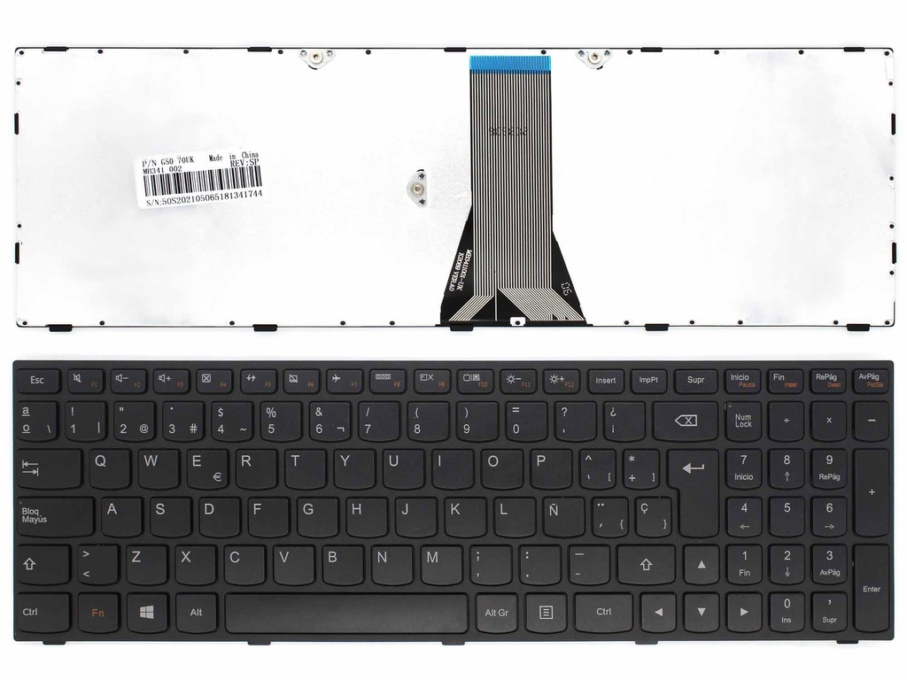 [T105] Teclado para Laptop de Laptop LENOVO G50-70 Negro Numerico
